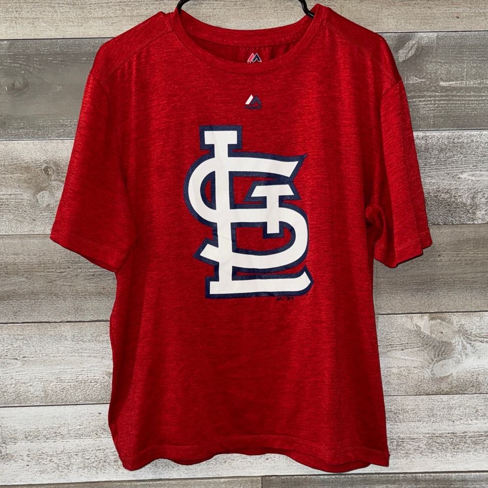 Majestic STL Cardinals Red Graphic Tee for Men